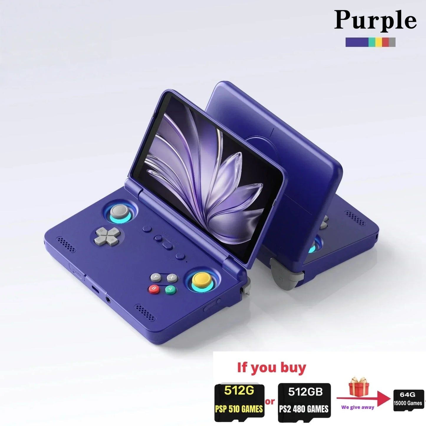 Retroid Pocket Flip2 Retro Handheld Game Console Android13 5.5 Inch AMOLED Touch Screen Video Player Wifi Bluetooth PSP PS2 Gift