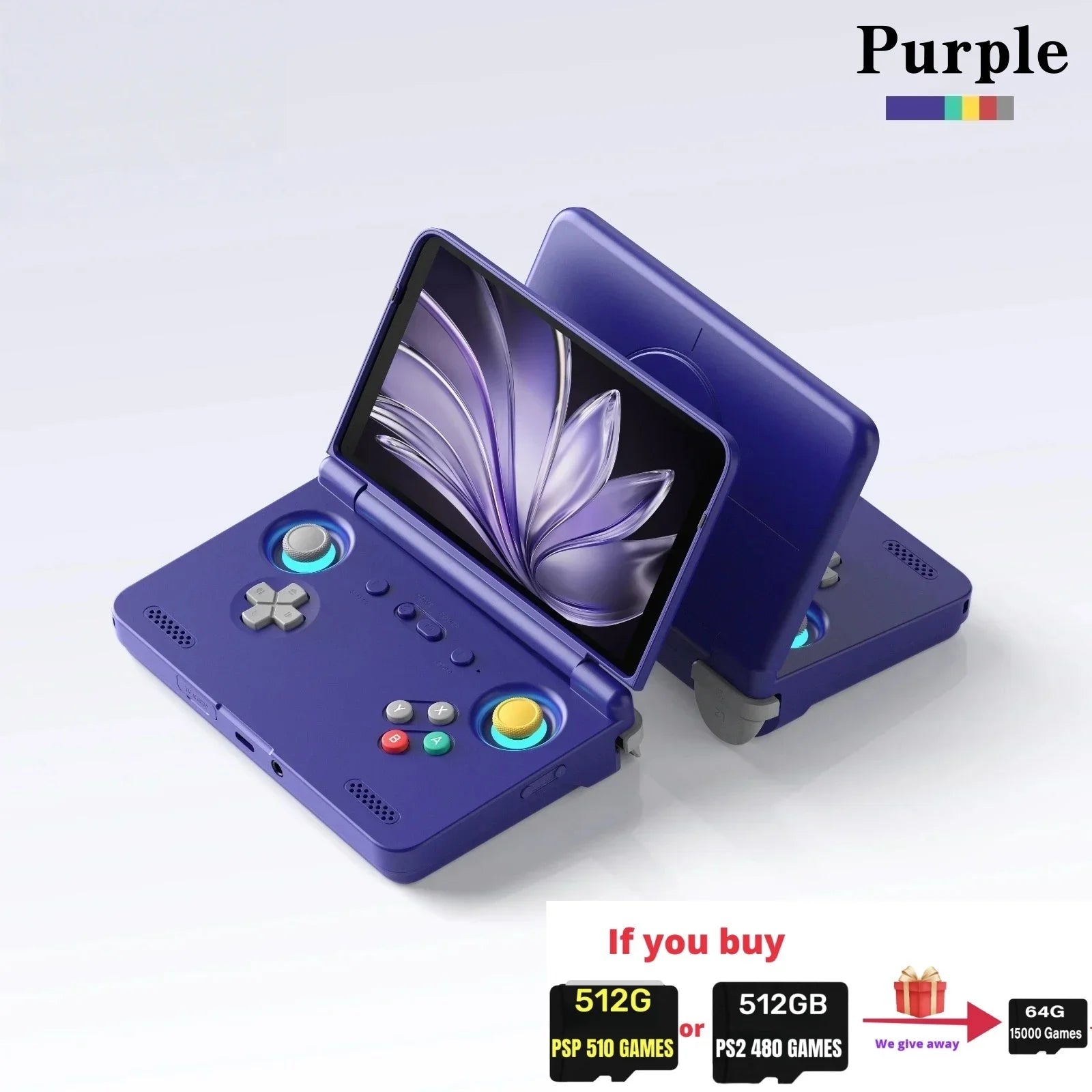 Retroid Pocket Flip2 Retro Handheld Game Console Android13 5.5 Inch AMOLED Touch Screen Video Player Wifi Bluetooth PSP PS2 Gift