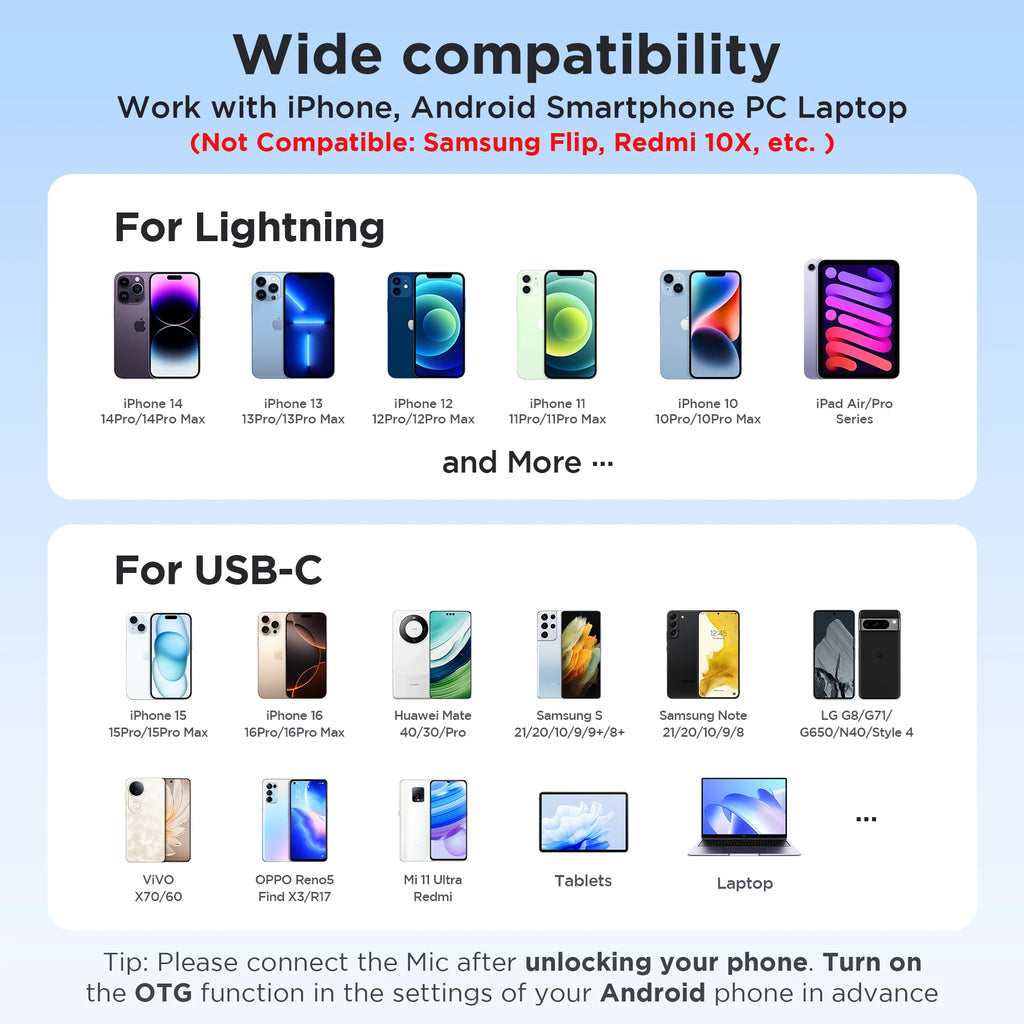 BOYA V3 Professional Wireless Lavalier Microphone Kit Compatible with Android and DJI Pocket 3 Type-C USB-C livestreaming, vlog