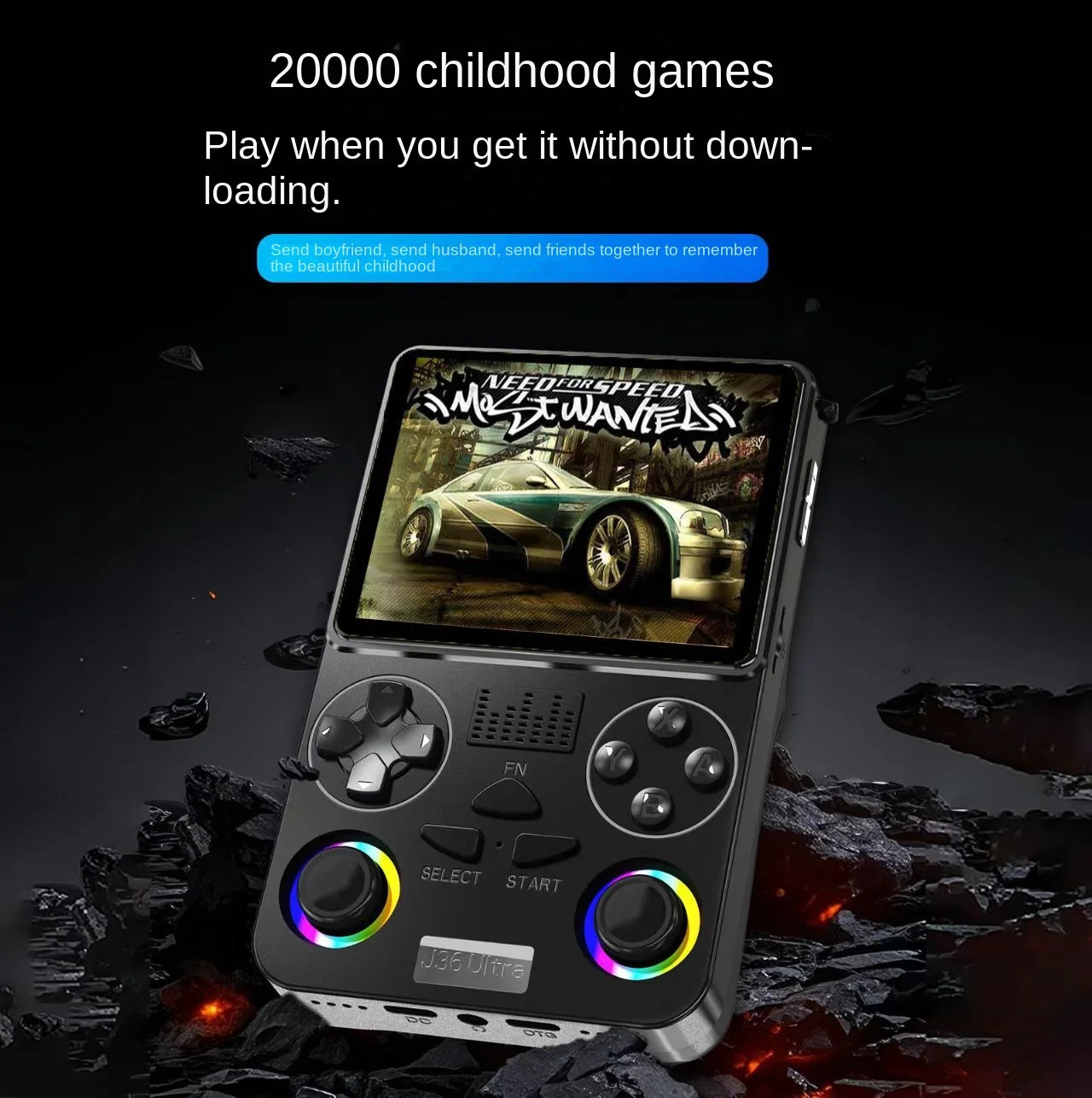 Portable Android Handheld Game Console Support Global Online PVP Play PSP & Nostalgic Retro Arcade Games