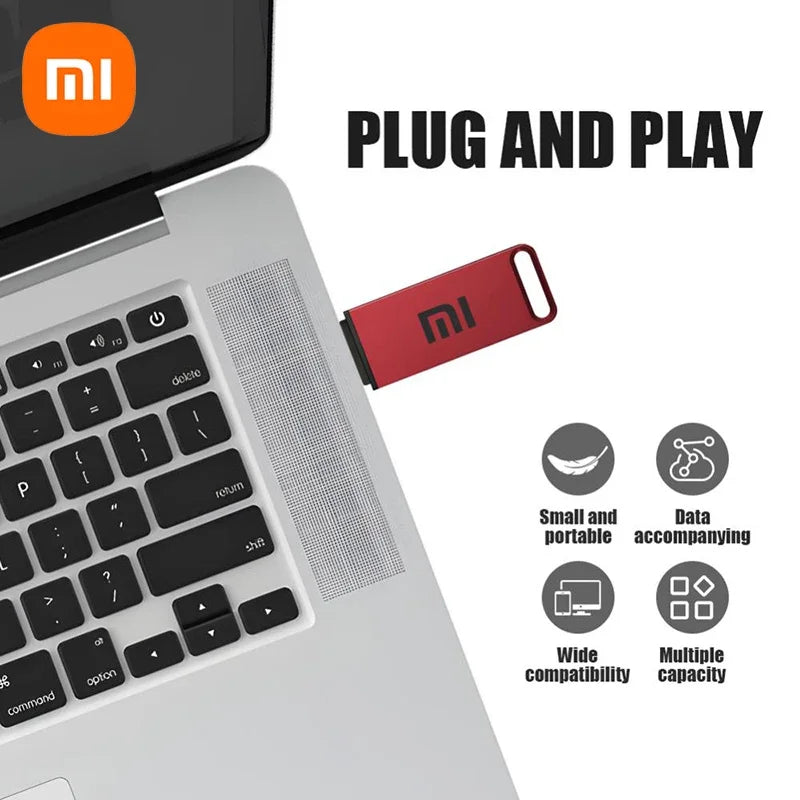 Xiaomi USB 3.2 16TB Flash Drive High Speed Transfer Metal Type C U Flash SSD Portable Mini Flash Drive Memory Waterproof U Drive