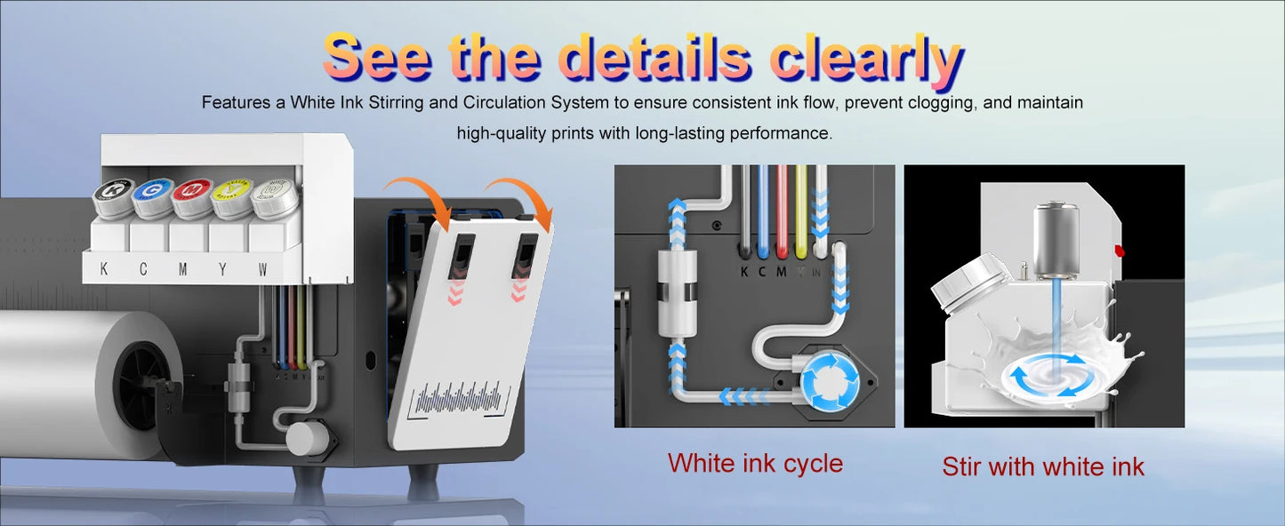 A3 DTF Printer Impresora 13inch XP600 DTF Printer Transfer Printe Direct Roll Film Printing Jeans Bag Hat DTF Printing Machine