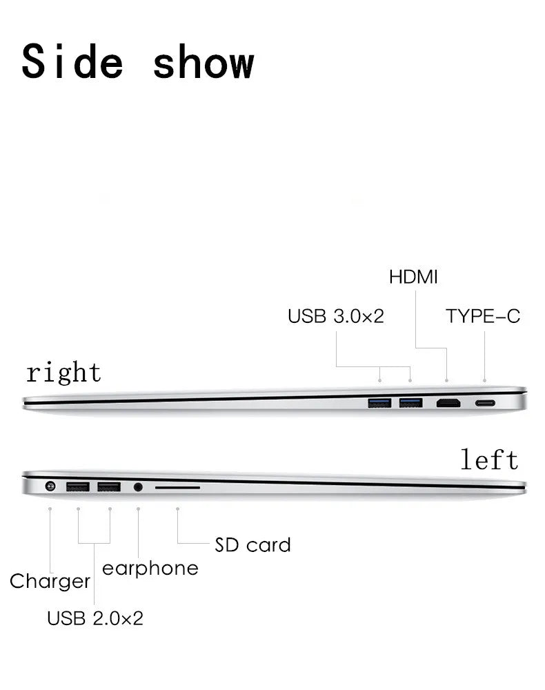 15.6 Inch Notebook Intel Core i9 10880H i7 1165G7 Ultrabook Max 32GB RAM 2TB SSD Gaming Laptops With Backlit Keyboard IPS Screen