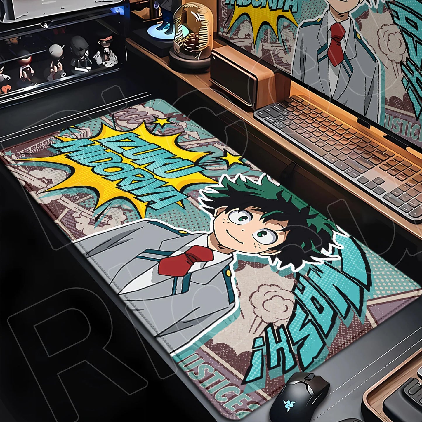 Japan Anime My Hero Academia Mousepad Bakugou Katsuki Large Lock Edge Keyboard Pad For Gamer Computer Desk Mats Anti-slip Rubber