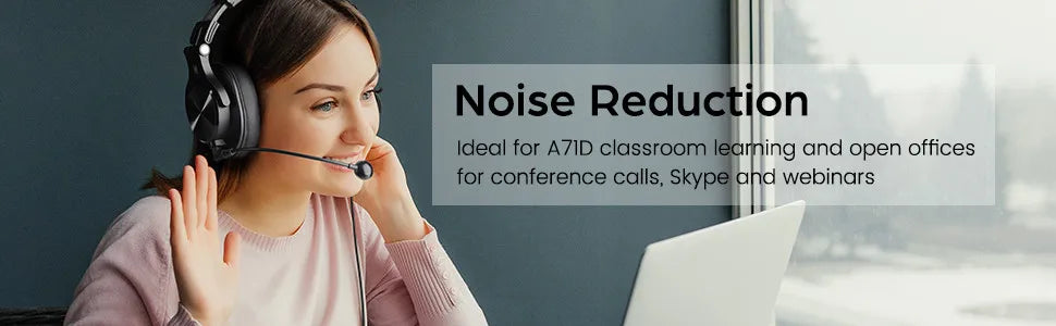 Oneodio A71D Computer Gaming Headset With Detachable Microphone Wired Over Ear Call Center Headphones For PC Skype Office Gamer