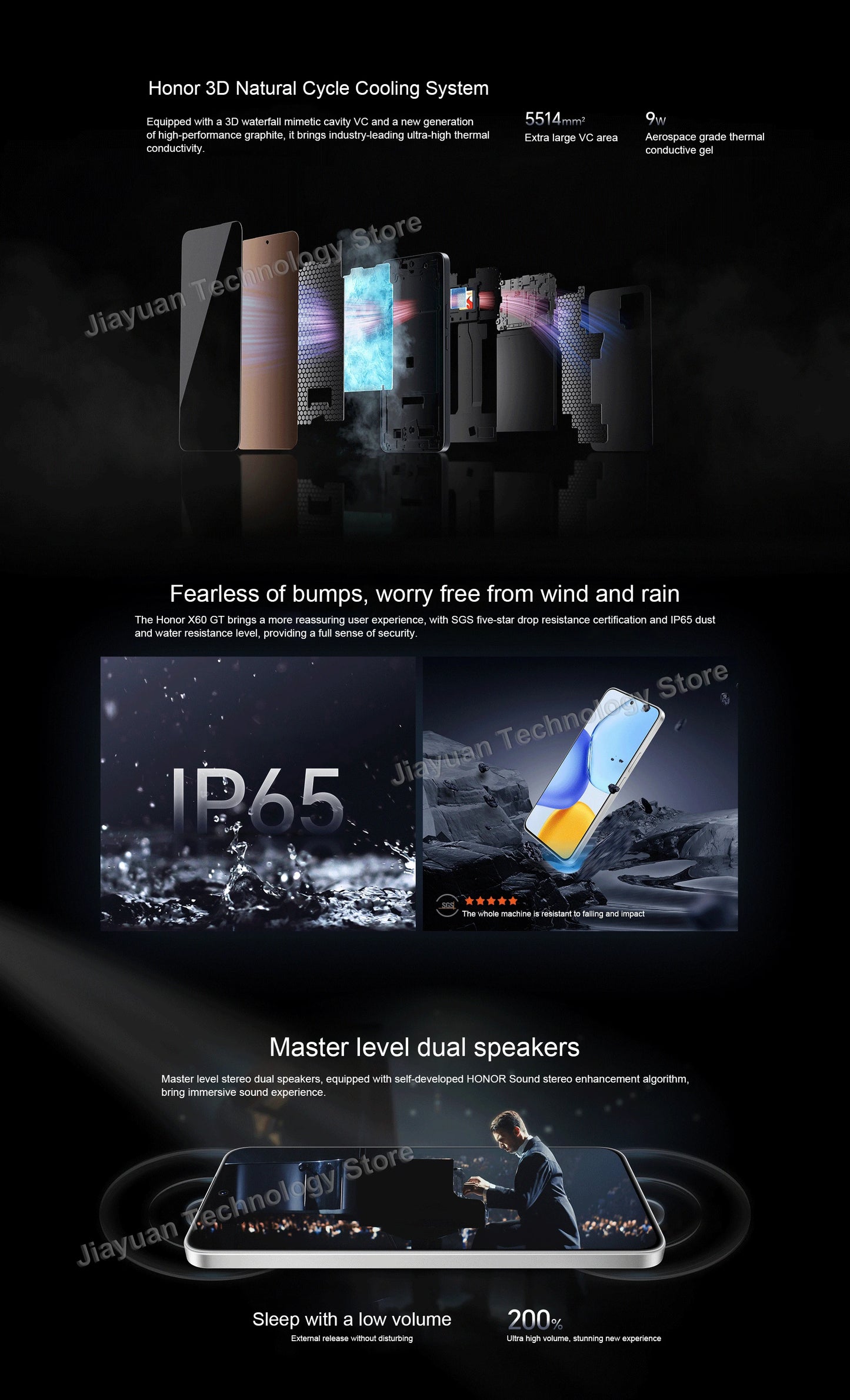 Original HONOR X60 GT 5G Mobile Phone 6.7" AMOLED Display Snapdragon 8+ Gen 1 Battery 6300mAh 80W Charging GMS Smartphone