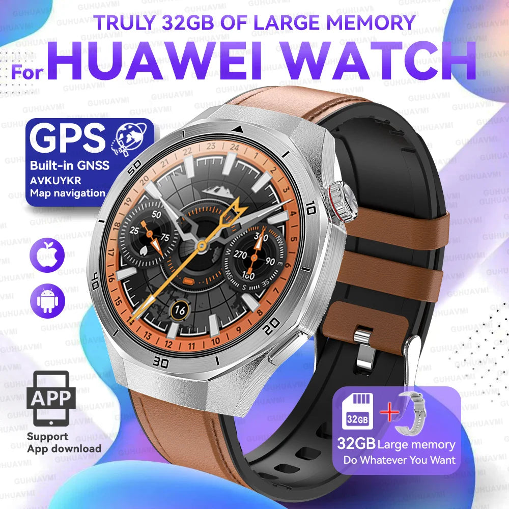 2025 New For HUAWEI GT 5 Pro Multifunction HarmonyOS System Smartwatch Sapphire Screen 32Gb RAM GPS HD Video Call Smart Bracelet