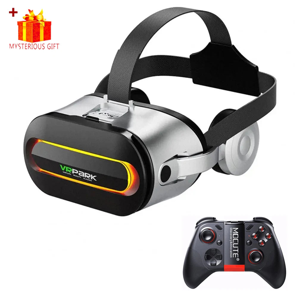 Smart Phone VR Glasses Virtual Reality Headset Bluetooth 3D Devices Headphones Helmet Goggles Lenses Smartphone Mobile Cell Viar
