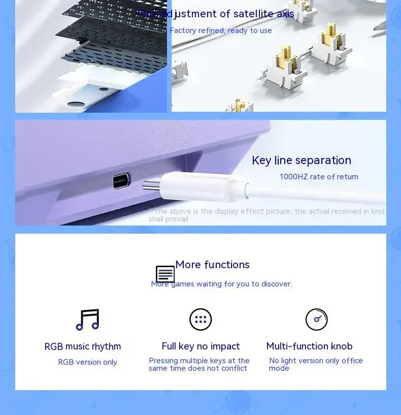 LEOBOG Hi75C Pro Hi75 Sugar65 Custom Mechanical Keyboard Aluminum Kits Hot Swap Wired Gaming Keyboard RGB Gamer Gasket Keyboard