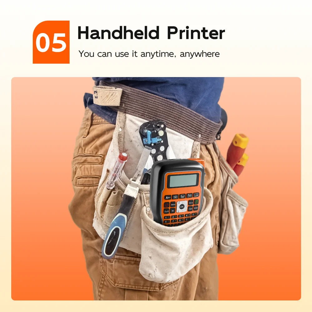 E1000 PRO Portable Label Printer 203dpi Compatible for Brother TZe231 HSE231 FX231 6-12mm Label Maker Machine Industrial Labeler