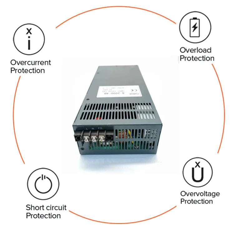 CHUX 1000W 1200W 1500W 2000W Industrial Switching Power Supply  Adjustable Dc  12V 24V 36V 48V 55V 110V 220V 300V 350V DC Smps