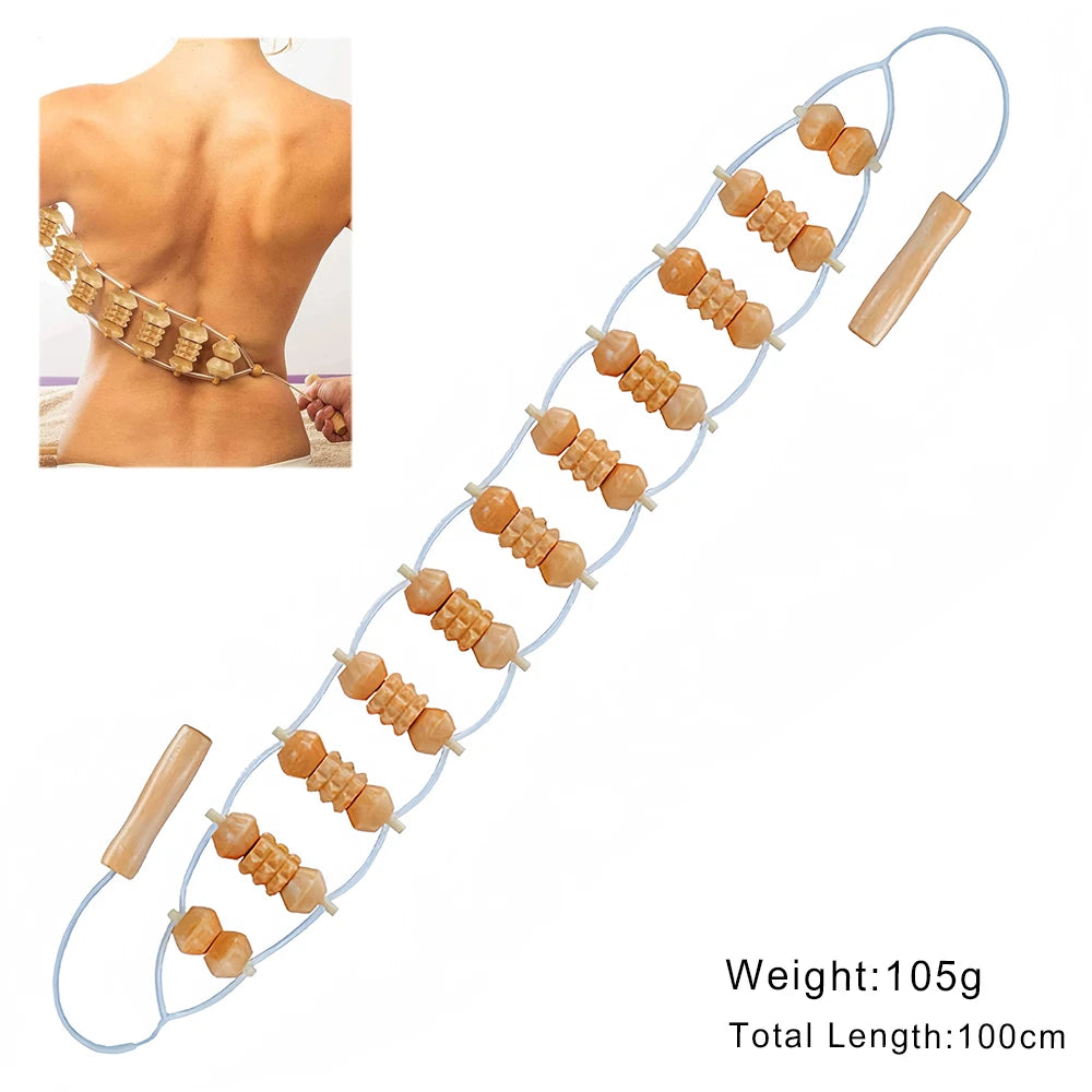 Wood Therapy Massage Tools Gua Sha Board Wooden Scraper Massage Rolls Lymphatic Drainage Tool for Release Cellulite Sore Muscle