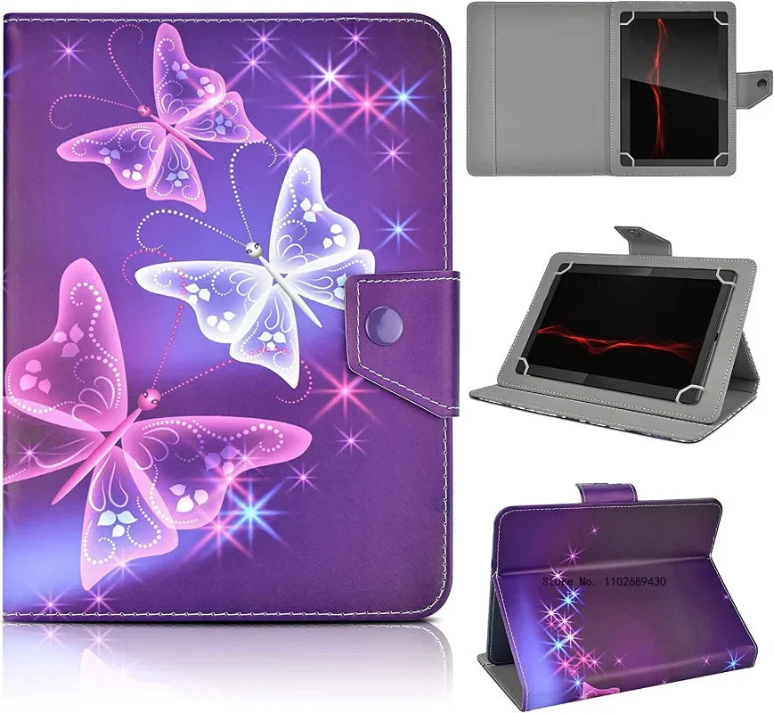 Universal 7"8"10.1"Tablet Case,8inch 10inch Tablet Cover,Folio Leather Stand Shell Case for 7-10.5 inch Android/iOS/Windows Capa