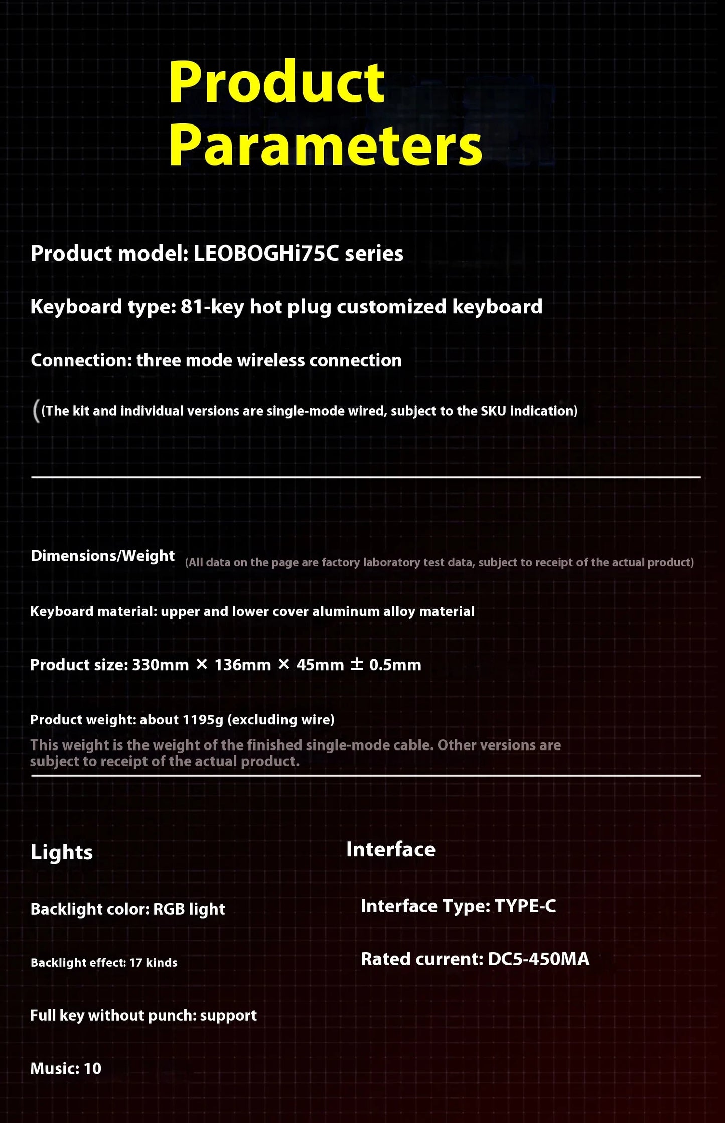 LEOBOG Hi75C Pro Hi75 Sugar65 Custom Mechanical Keyboard Aluminum Kits Hot Swap Wired Gaming Keyboard RGB Gamer Gasket Keyboard