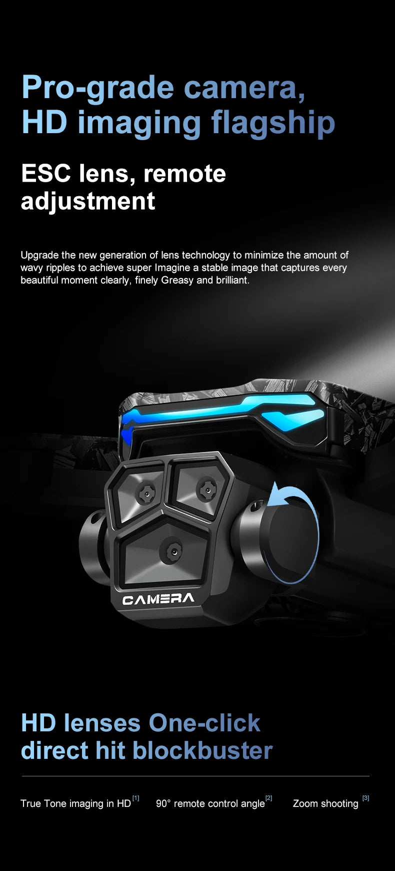 New D13 Drone 4K Professional Three HD Camera with Large Screen 5G WIFI FPV Dron Brushless Optical Flow Hover Folding Quadcopter