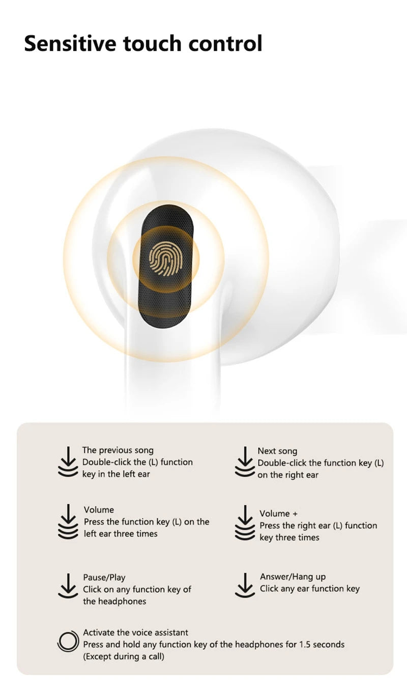 Xiaomi New Wireless Earphones Bluetooth Headsets TWS 5.3 Stereo Earbuds Hifi Headphones HD Microphone For Iphone Android