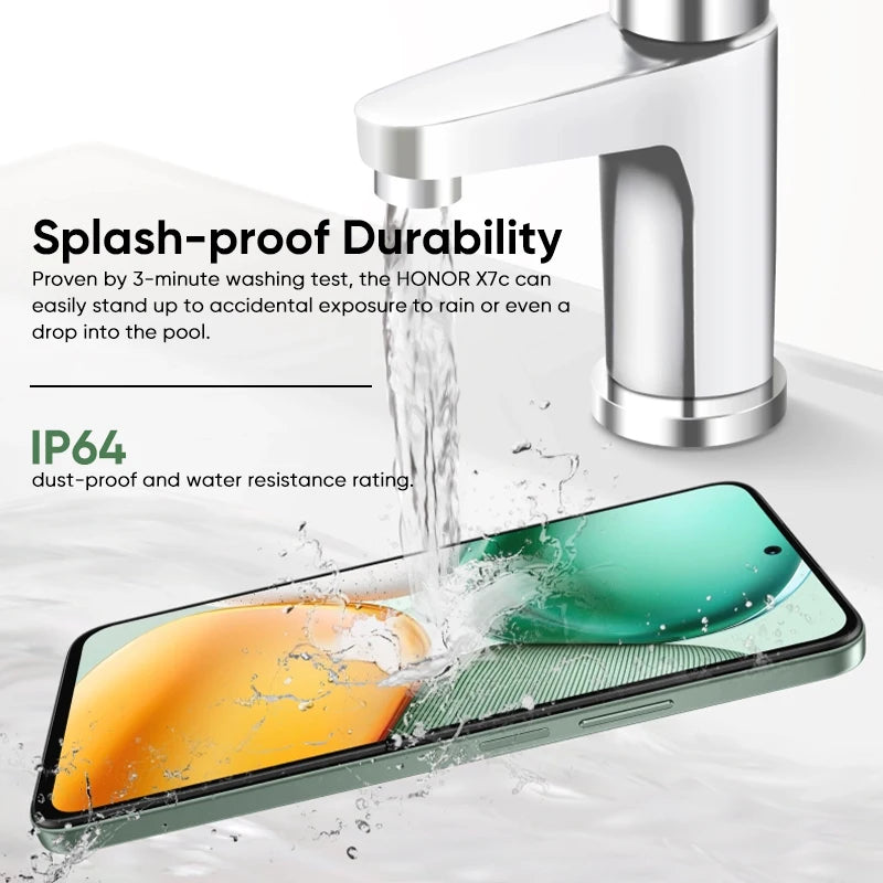 2024 New HONOR X7c 4G Global Version Snapdragon 685 6.77" 120Hz IPS LCD Display 108MP Dual Camera 6000mAh Long Battery IP64