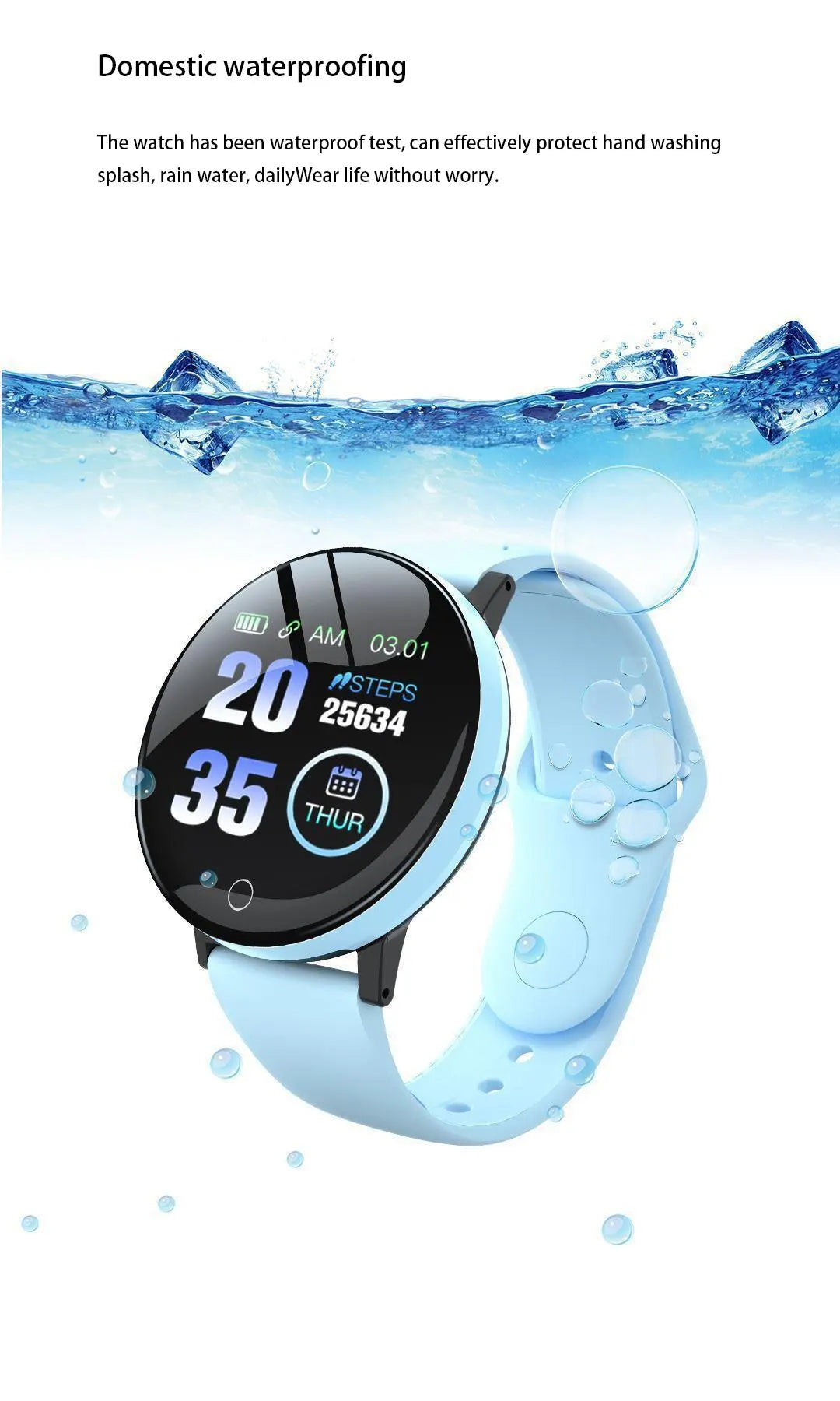 New Smart Bracelet 2025 Real Step Count Fashion Alarm Clock Watch Bluetooth Music Fitness Tracker Sports Smartwatch Android D18
