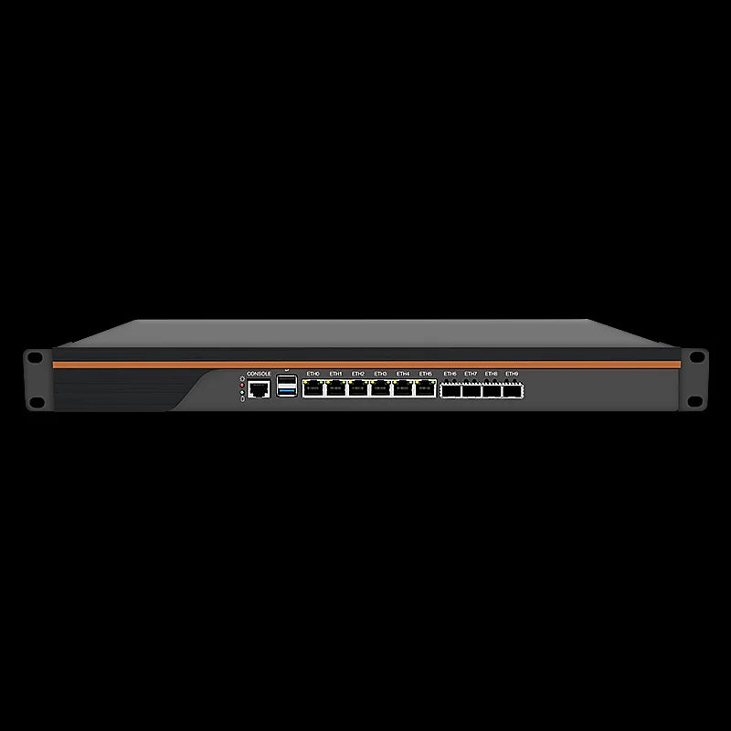 Firewall Hardware VPN Firewall Appliance 6 x LAN 4 x 10G SFP Intel C3758 C3958 1U Server OPNsense C3808 Mini PC VGA Windows11