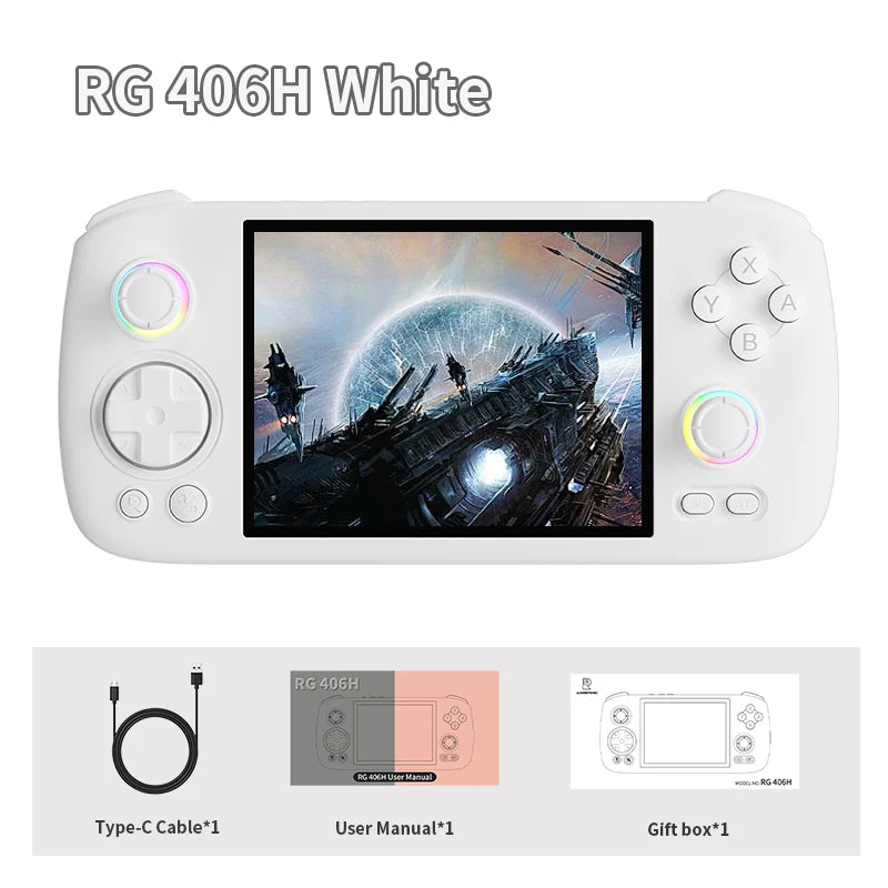 ANBERNIC RG406H RG 406H Handheld Game Console 4inch IPS Multi-touch Screen Retro Video Games Players Support 5G WIFI FOTA Update