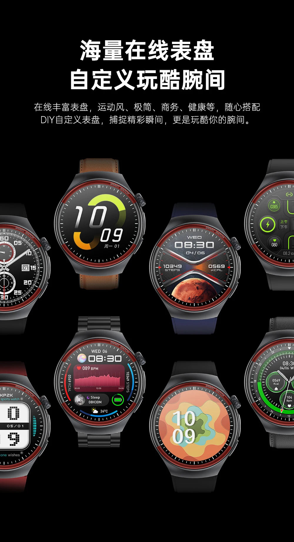 Medical Grade Non invasive Blood Glucose HRV Detection Smart Watch NFC HD Bluetooth call Smart watch Man Woman