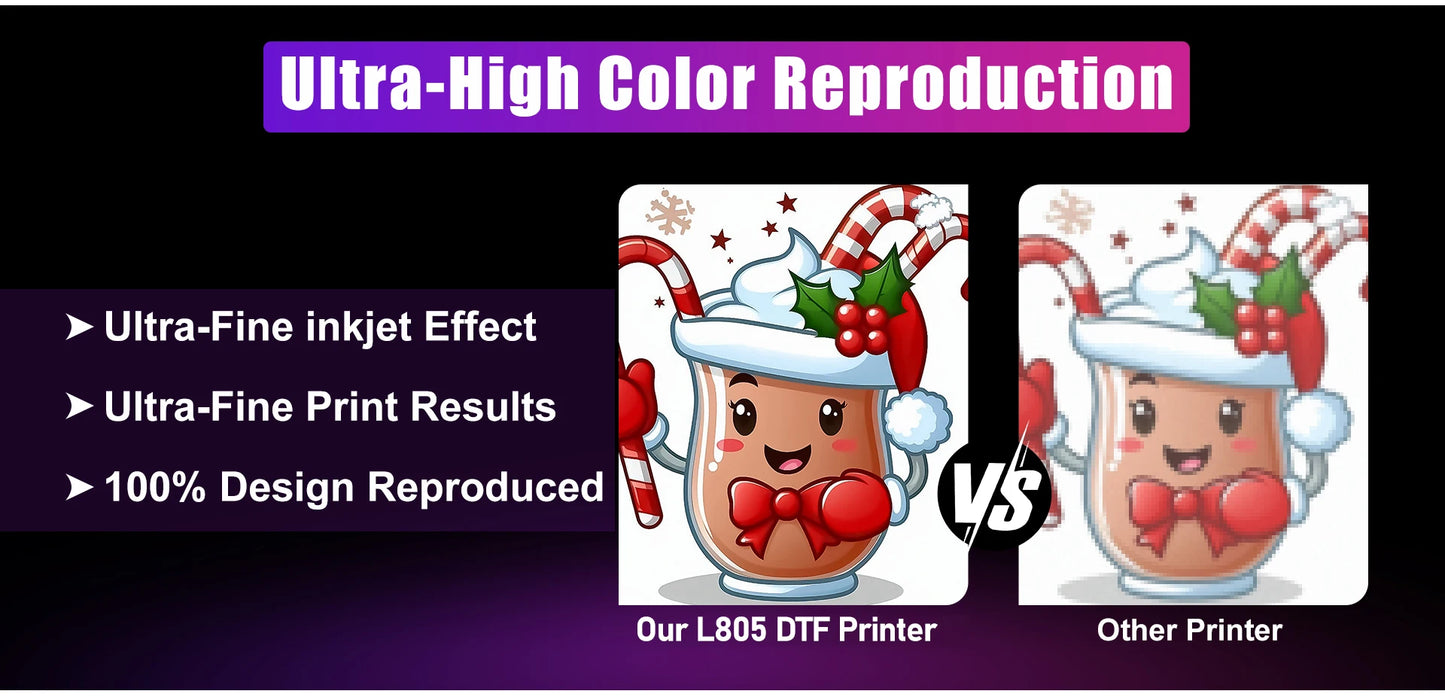 A4 DTF Printer For Epson L805 DTF Printer  Directly to Film Transfer Printer tshirt Printing Machine For Fabric Impresora dtf a4