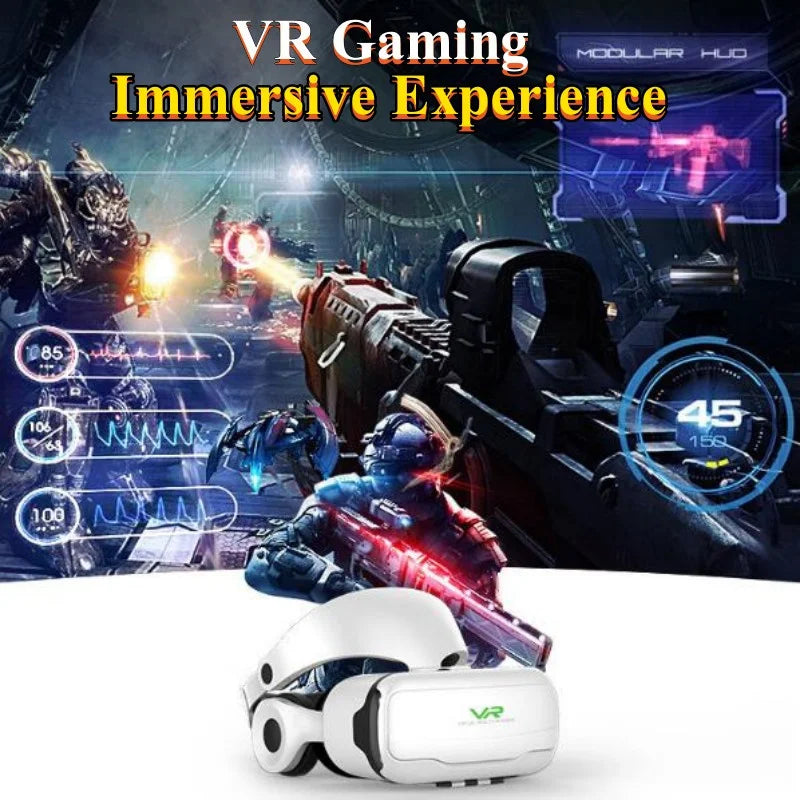 G02EF Virtual Reality VR Glasses IMAX HD 3D Glasses Google Cardboard Box Stereo VR Headset for IOS Android Phone,Support Gamepad