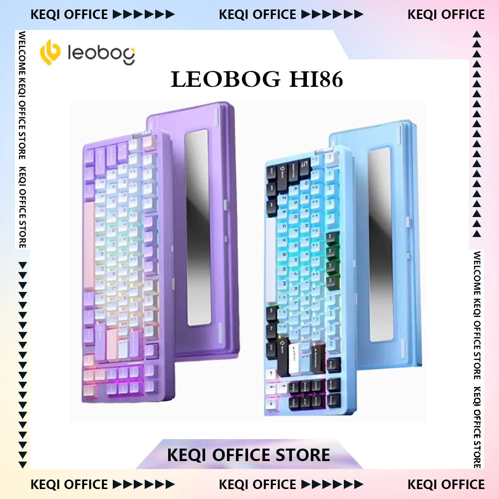 LEOBOG Hi86 Mechanical Keyboard Three-mode Aluminum Alloy Hot-Swap RGB Light Gasket Game Keyboard Customized Esports Accessories