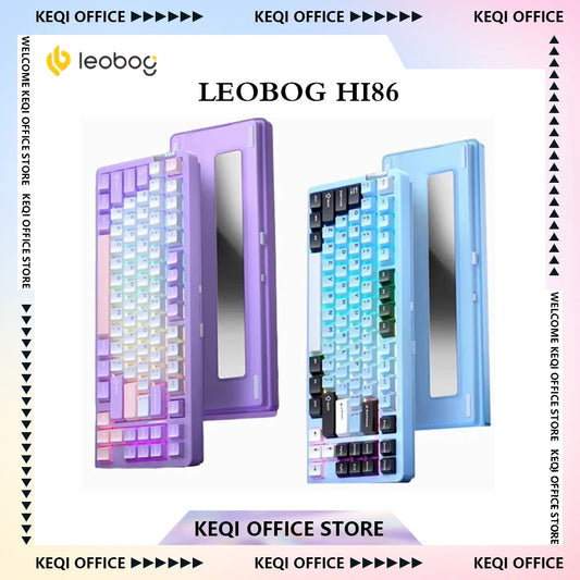 LEOBOG Hi86 Mechanical Keyboard Three-mode Aluminum Alloy Hot-Swap RGB Light Gasket Game Keyboard Customized Esports Accessories