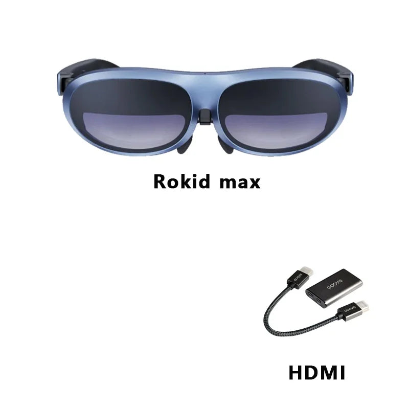 Rokid Max AR Smart Glasses Micro OLED 3D 215”Max Giant Screen Theater Viewing For Phones/Switch/PS5/Xbox/PC