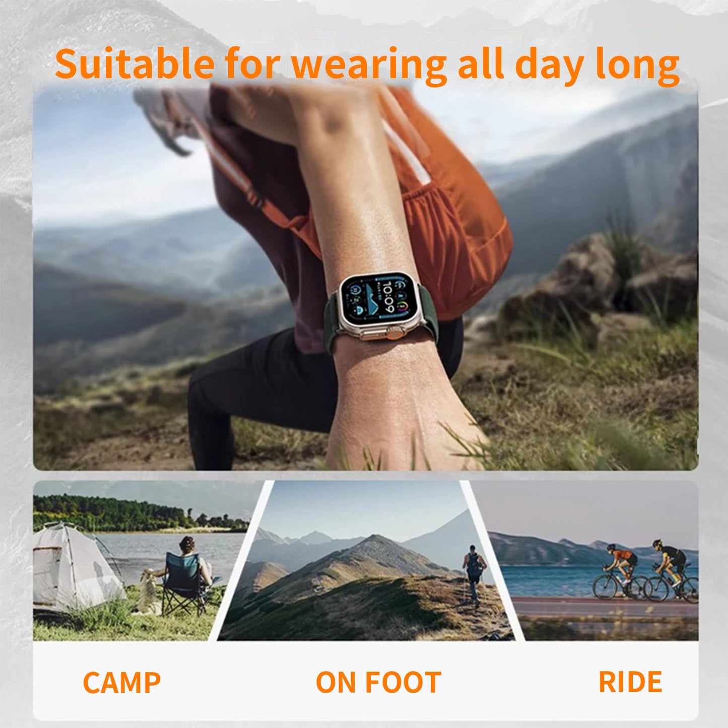 2025 New Suitable for Apple Watch  High Quality Nylon Strap Trail Loop For Watch Series 11 10 9 8 7 SE 3 Ultra 3 2 Band Iwatch