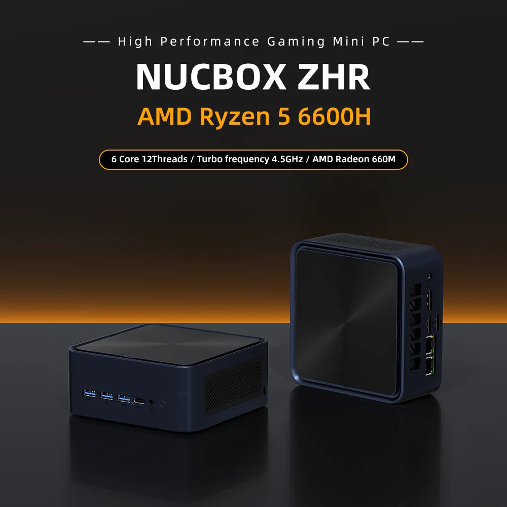 ZXIPC Mini PC Ryzen 7 5800H 6600H 7735HS 4500U DDR4 16GB 512GB Nvme SSD WIFI6 BT5.2 Desktop MINI PC Gamer Computer Four Display