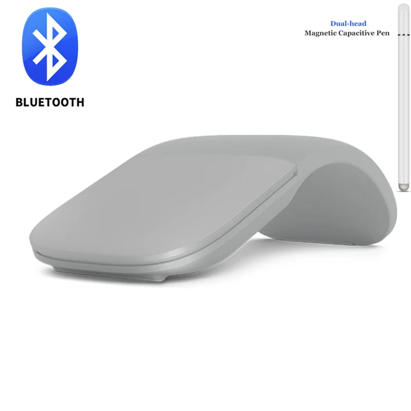 Bluetooth 4.0 Wireless Silent Arc Touch Mouse With Bag Foldable Ultra Thin Gaming Mouse For Microsoft Laptop