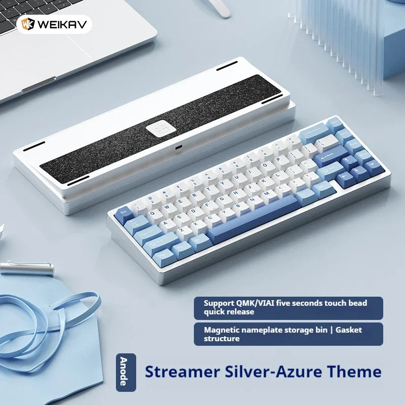 Sugar65 V2 Lucky65 V2 Aluminum Alloy Mechanical Keyboard 3-Mode Customization 2.4g Bluetooth Hotswap Gasket RGB Gaming Keyboard