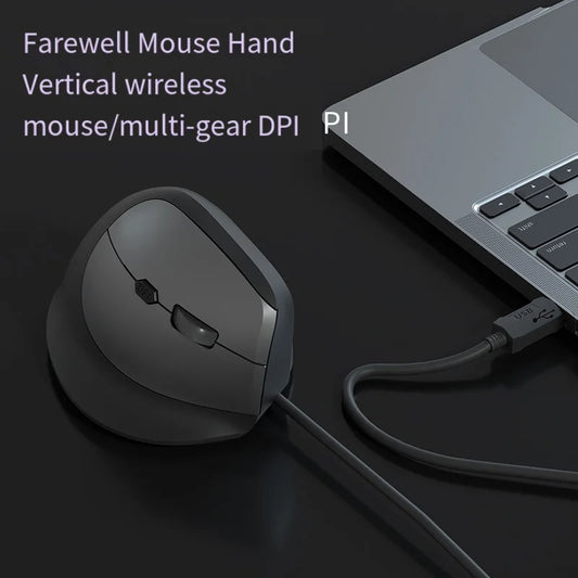 Wired Right Hand Vertical RGB Mouse Ergonomic Gaming Mouse 1600DPI USB Optical Wrist Healthy Mause for PC Computer