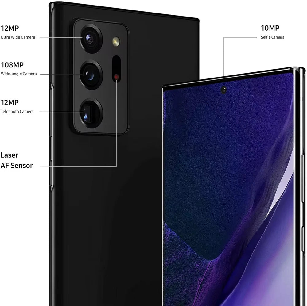 Samsung Galaxy Note20 Ultra 5G Note20U N986U1 Dual Sim ROM 256/512GB Octa Core 6.9" Snapdragon Original Android Cell Phone