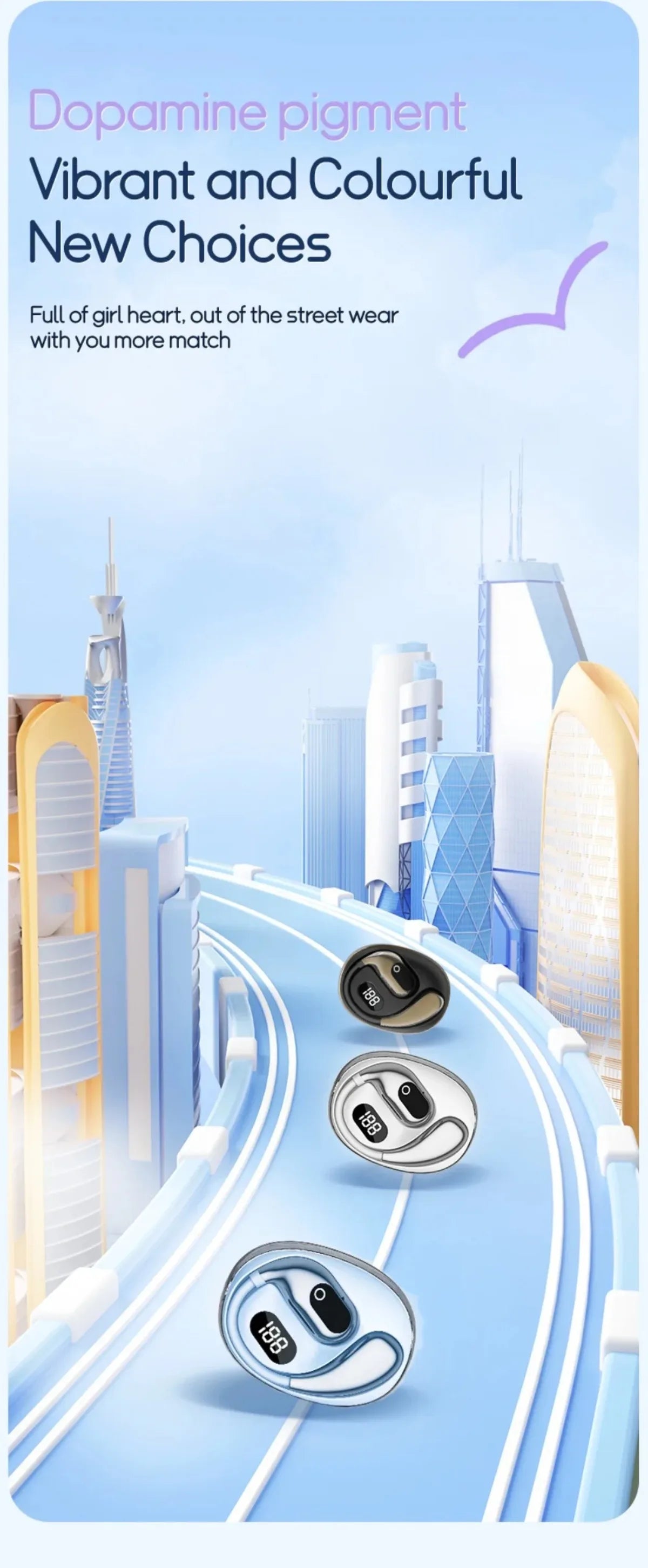 Real Time Translation Headphones 144 Languages Translator Earphones Wireless Bluetooth 5.4 Headsets for Business Office Travel