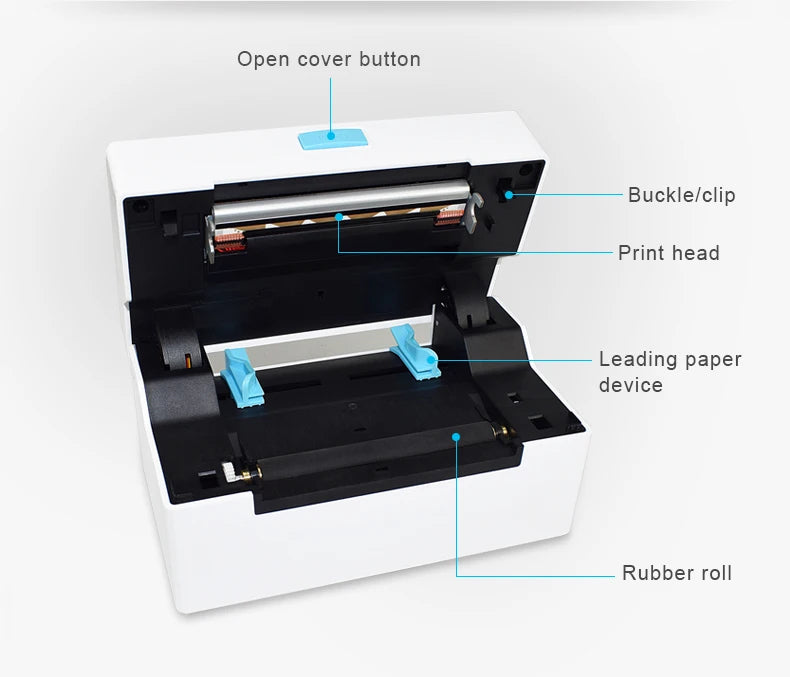 4inch Thermal Shipping Label Printer 9220USB/Bluetooth Compatible with Windows/Mac Barcode Label Printer 100*100/150mm