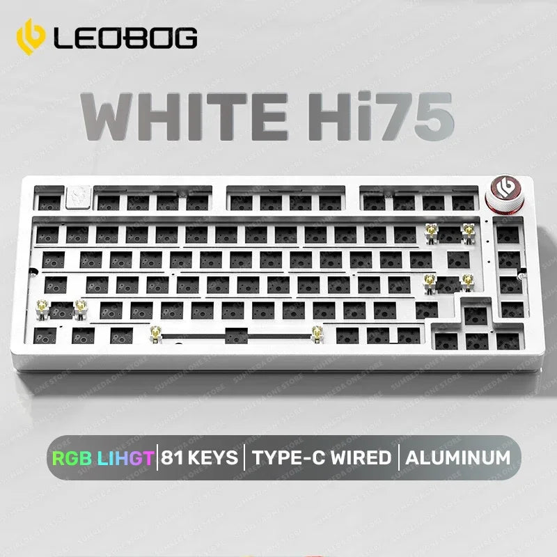 LEOBOG Hi75C Pro Hi75 Sugar65 Custom Mechanical Keyboard Aluminum Kits Hot Swap Wired Gaming Keyboard RGB Gamer Gasket Keyboard