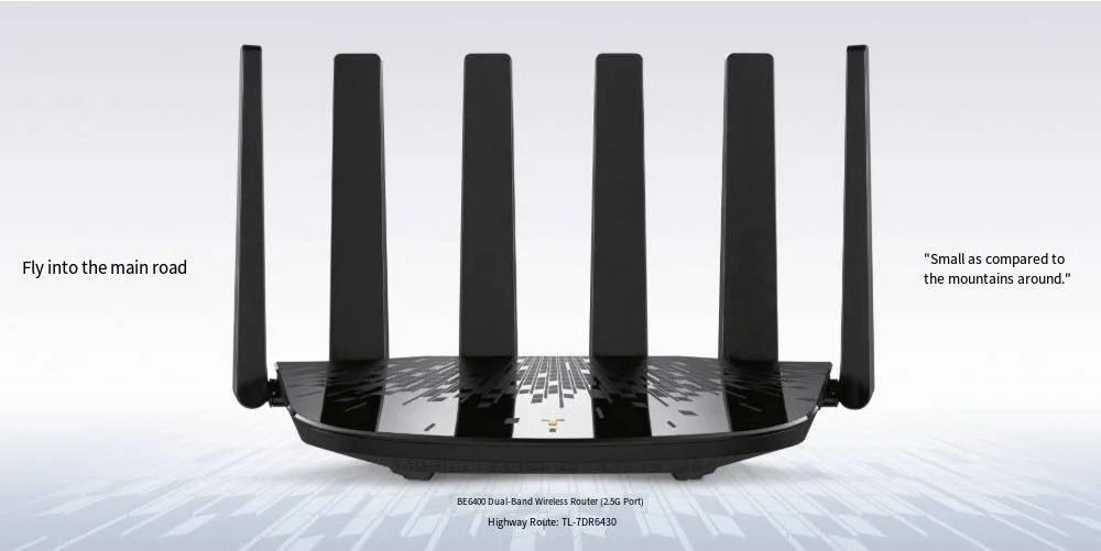 TL-7DR6430 TL-LINK BE6400 Dual-Band WiFi7 Wireless Home High Speed Powerful Through-Wall Gigabit Router Adaptive Port WAN/LAN