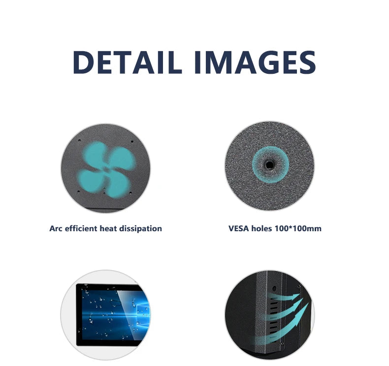 Factory Direct Sales 15.6 inch Wall-mounted and Desktop Industrial Tablets with Capacitive Touchscreen IP65 i3 i5 i7 4G 128G SSD