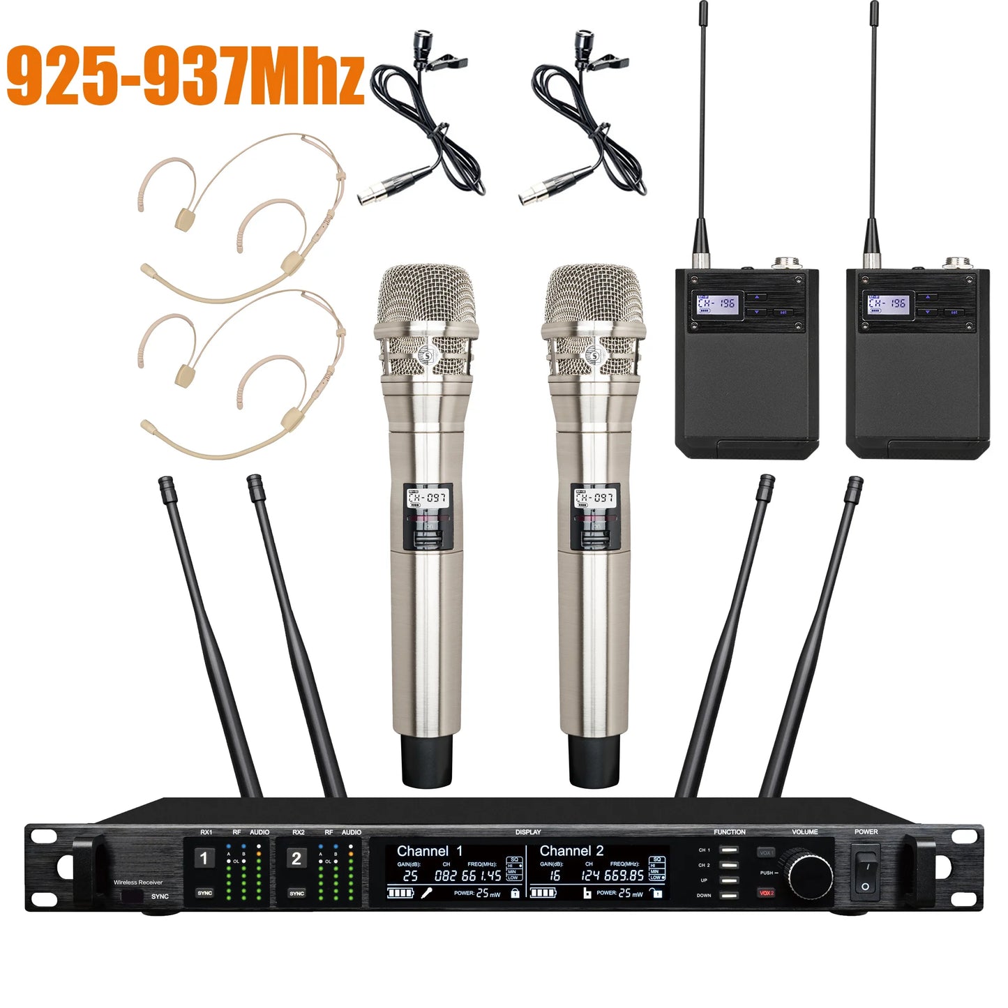 Leicozic Professional Wireless Microphone Chrome KSM8 AD4D Fit Beta58 Beta87a Dual Microfone Lapel Headset Mic Stage Performance
