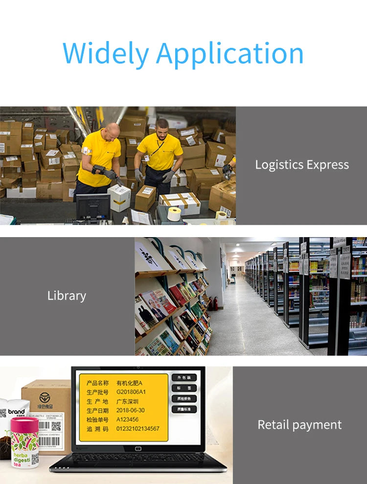 2D/1D OCR Barcode Scanner Handheld Portable Wired USB Reader MRZ PDF417 Data Matrix for Retail Store /Passport Identity Card