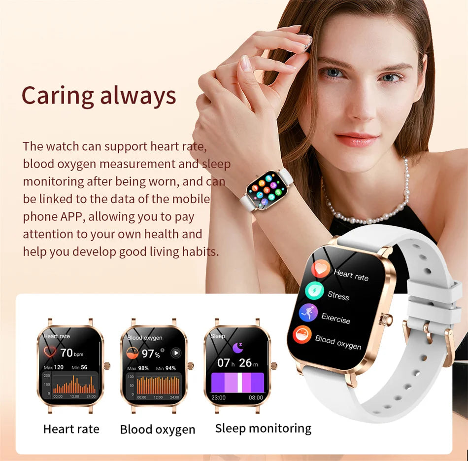 Xiaomi Fashion Women Smartwatch AMOLED HD Screen Heart Rate Blood Oxygen Monitoring BT Call Sports Smartwatch Woman