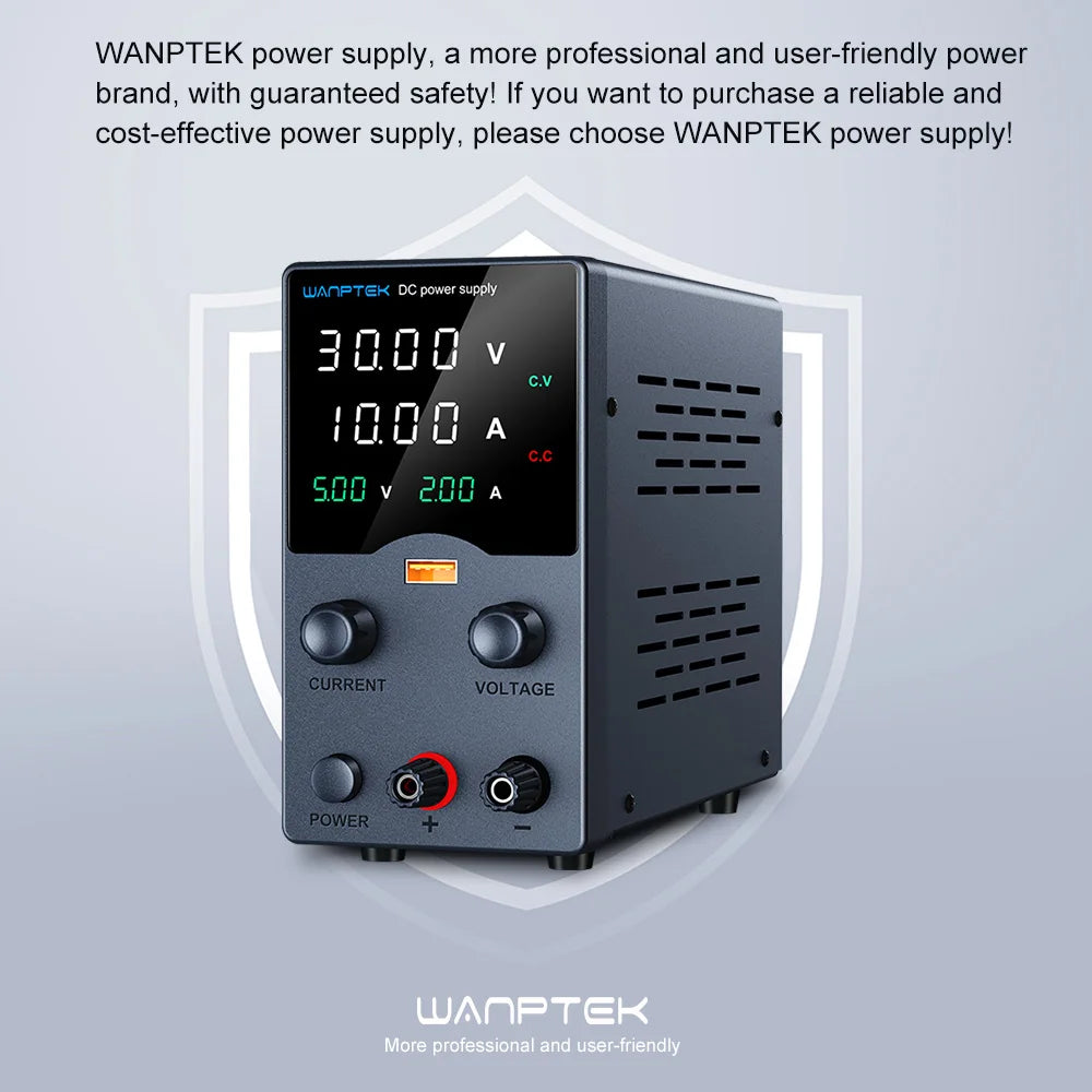 Wanptek DC Power Supply 30V 10A 5A Variable Bench Power Supply Adjustable Lab Power Supply 60V 5A 120V 3A  Voltage Regulator