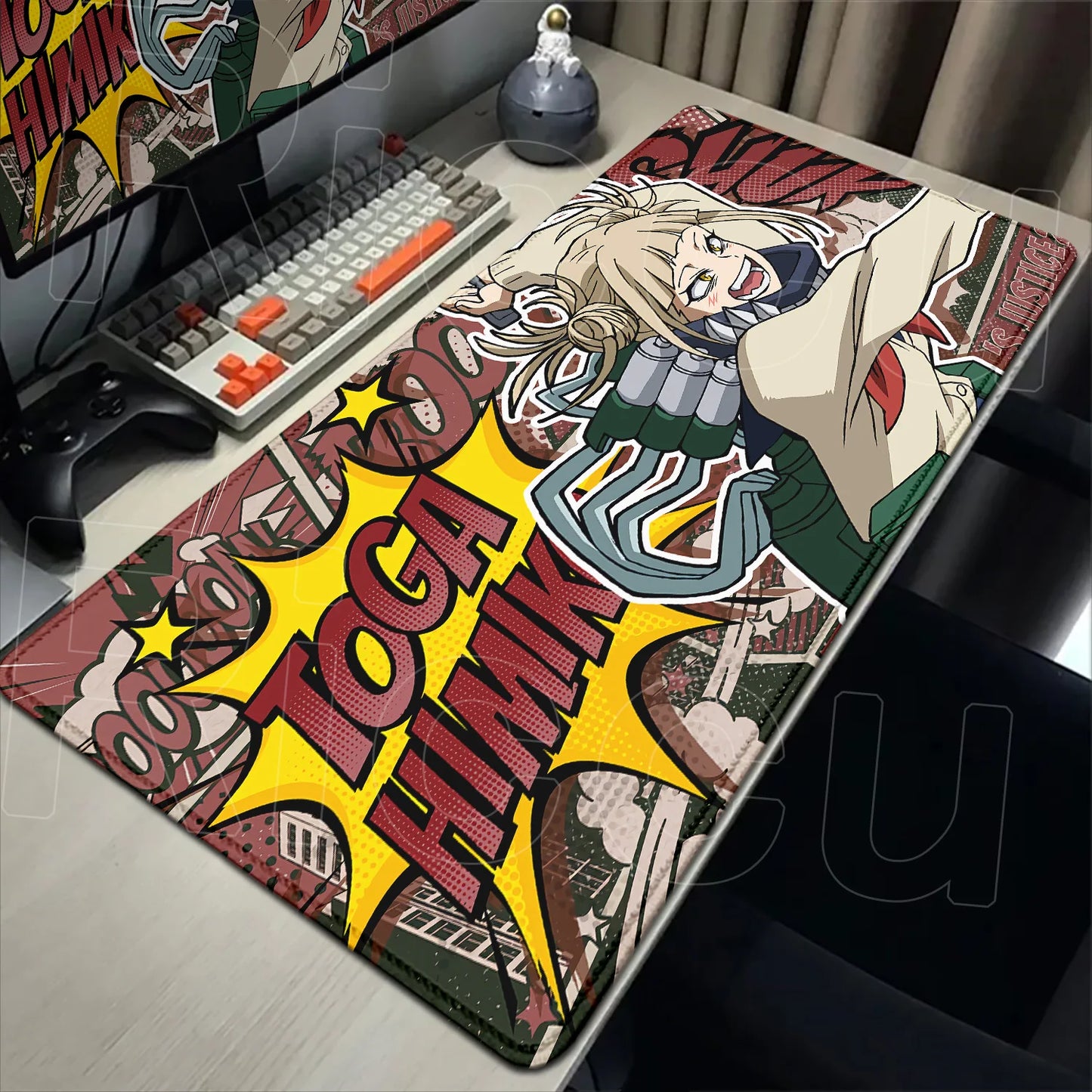 Japan Anime My Hero Academia Mousepad Bakugou Katsuki Large Lock Edge Keyboard Pad For Gamer Computer Desk Mats Anti-slip Rubber