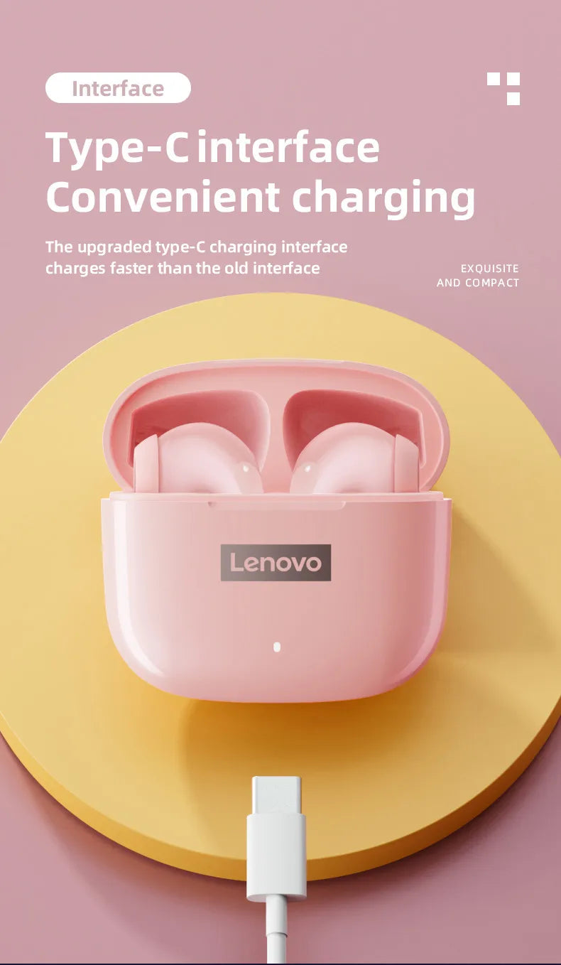 Lenovo LP40 Pro TWS Bluetooth 5.1 Quick Connect Earphones Ergonomic Design Headphones Powerful Transmission Speed Headset