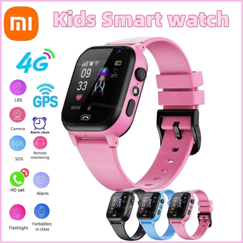 Xiaomi Kids Smart Watch 4G SOS GPS Location Video Call Sim Card Child SmartWatch Camera Waterproof Upgrade Watch For Boys Girls