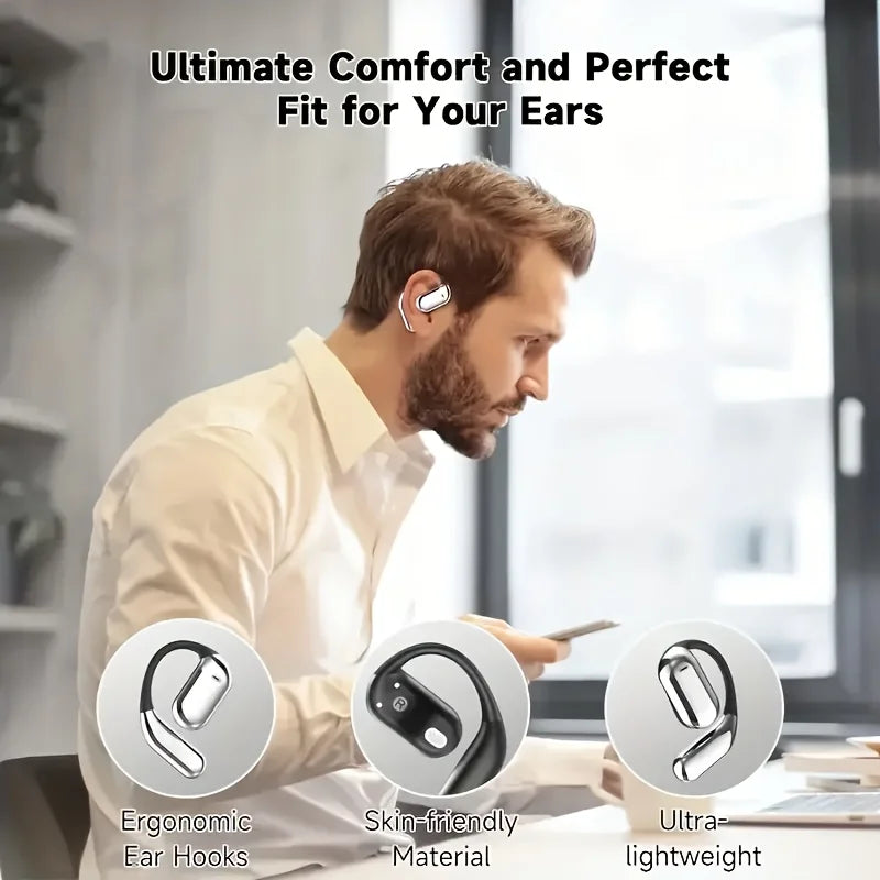 Real Time Translation Earbuds, AI Language Translator Earphone 3-in-1 Accents OWS Earbuds 144 Languages for Travel Business -Q16