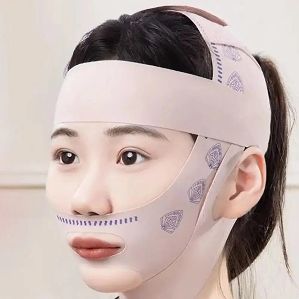 Adjustable Face Sculpting Sleep Mask Elastic Slimming Strap Lifting Tightening Mask Breathable Skin Care V Line Shaping Mask